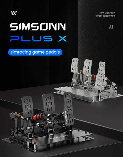 SIMSONN Plus X Sim Racing Simulator Pedal PC Simracing Pedals Support VAM Series Vibration Motor Driving Game Accessories