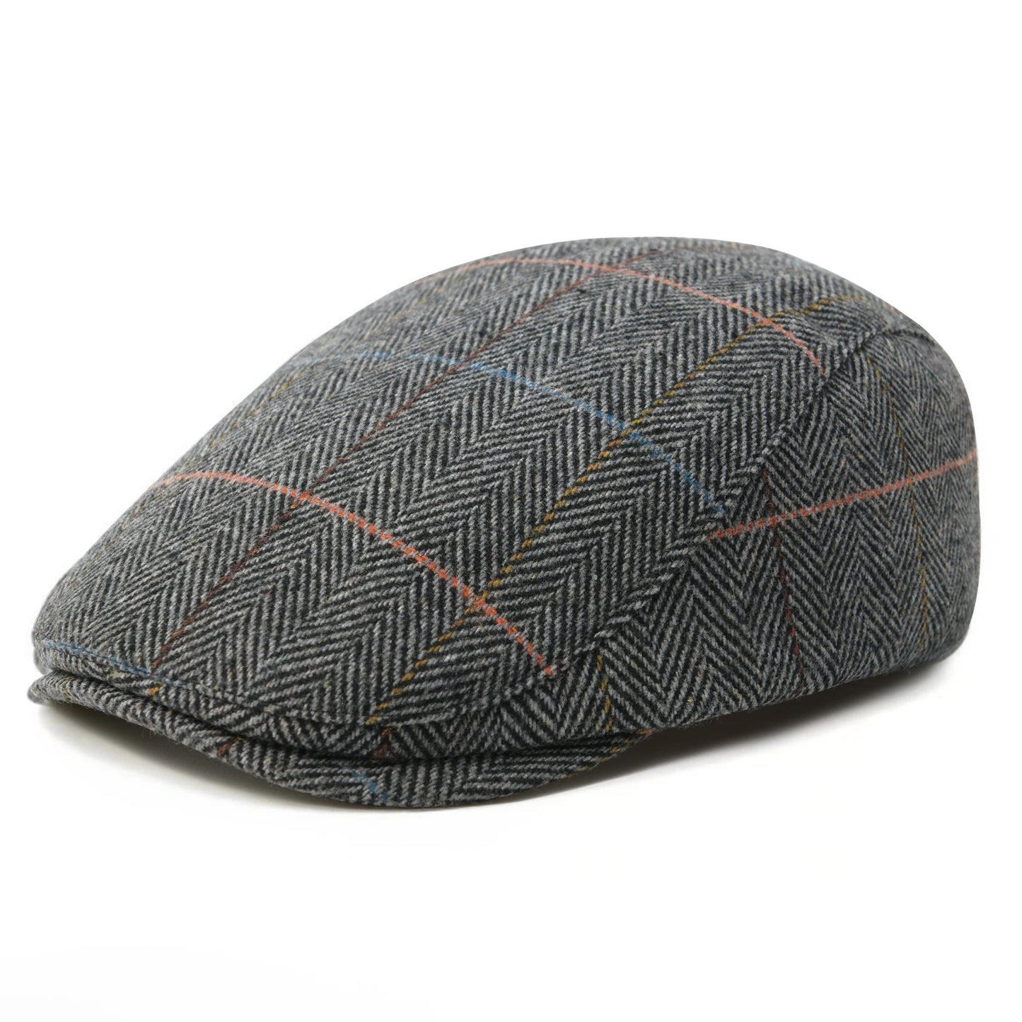 FEINION Men's Herringbone Flat Ivy Newsboy Hat Wool Blend Gatsby Cabbie Cap Winter Outdoor Hunting Cap