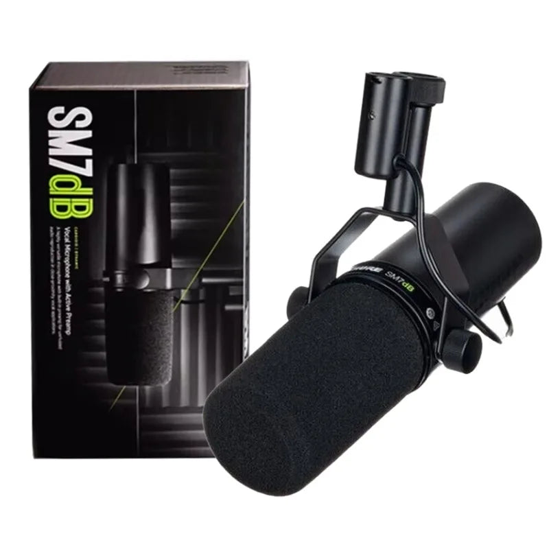 Shure SM7dB Studio Dynamic Microphone Radio Live Vocal Microphone Sm7b Upgraded Version for Streaming Podcast Built-in Preamp