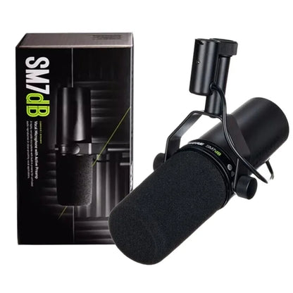 Shure SM7dB Studio Dynamic Microphone Radio Live Vocal Microphone Sm7b Upgraded Version for Streaming Podcast Built-in Preamp