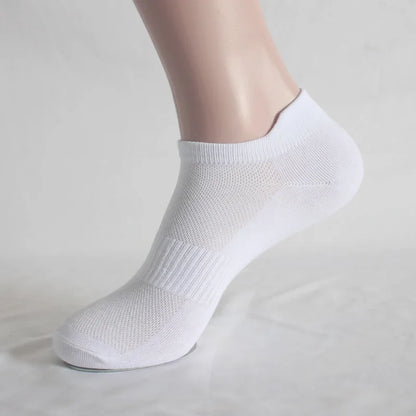 10 Pairs 100% Cotton Men Socks Summer Thin Breathable Socks High Quality No Show Boat Socks Black White Gray Short For Students