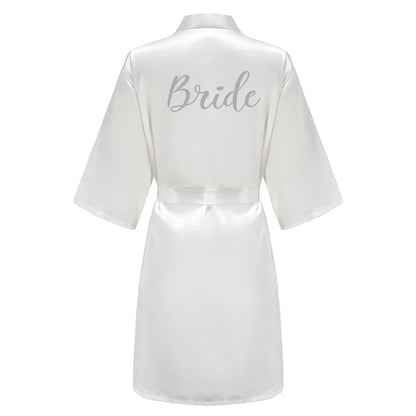 Satin Silk Robes Plus Size Wedding Bathrobe Bride Bridesmaid Mother Maid of Honor Gown Women Clothing Sleepwear Navy Blue