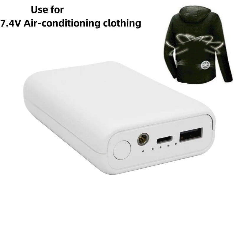 Power Bank 10000mAh 12V DC Output For Heating Cool Vest Jacket Portable Charger for iPhone 16 Samsung Powerbank External Battery