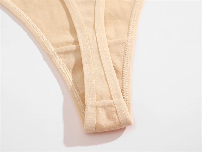 3Pcs/set Cotton Seamless Panties Comfort Underwear for Women Low Waist Breathable Thongs Sexy Solid Sport G-String Soft Lingerie