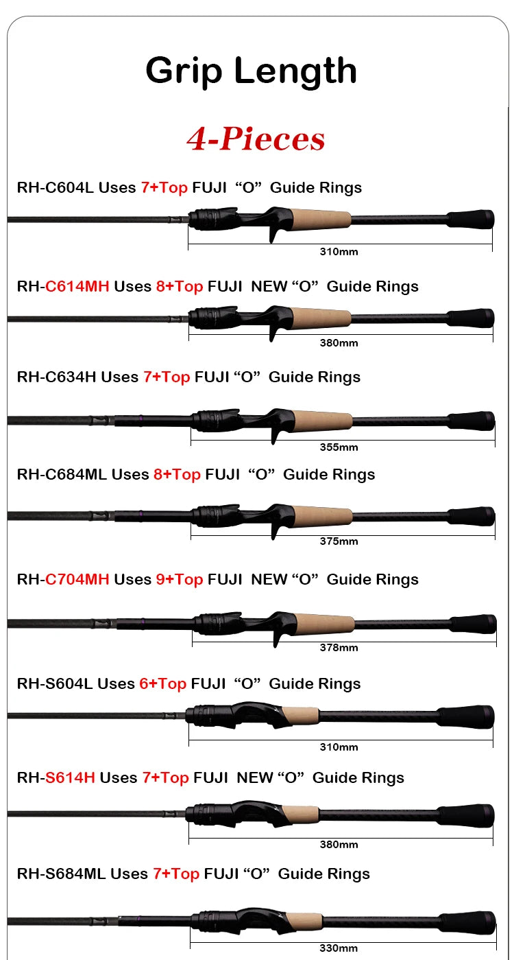 PURELURE SHARPEN Travel Soft Lure Long Spinning and Casting XF/MF Action Rods FUJI Components Bass Pike Rod Fishing Rod Reel