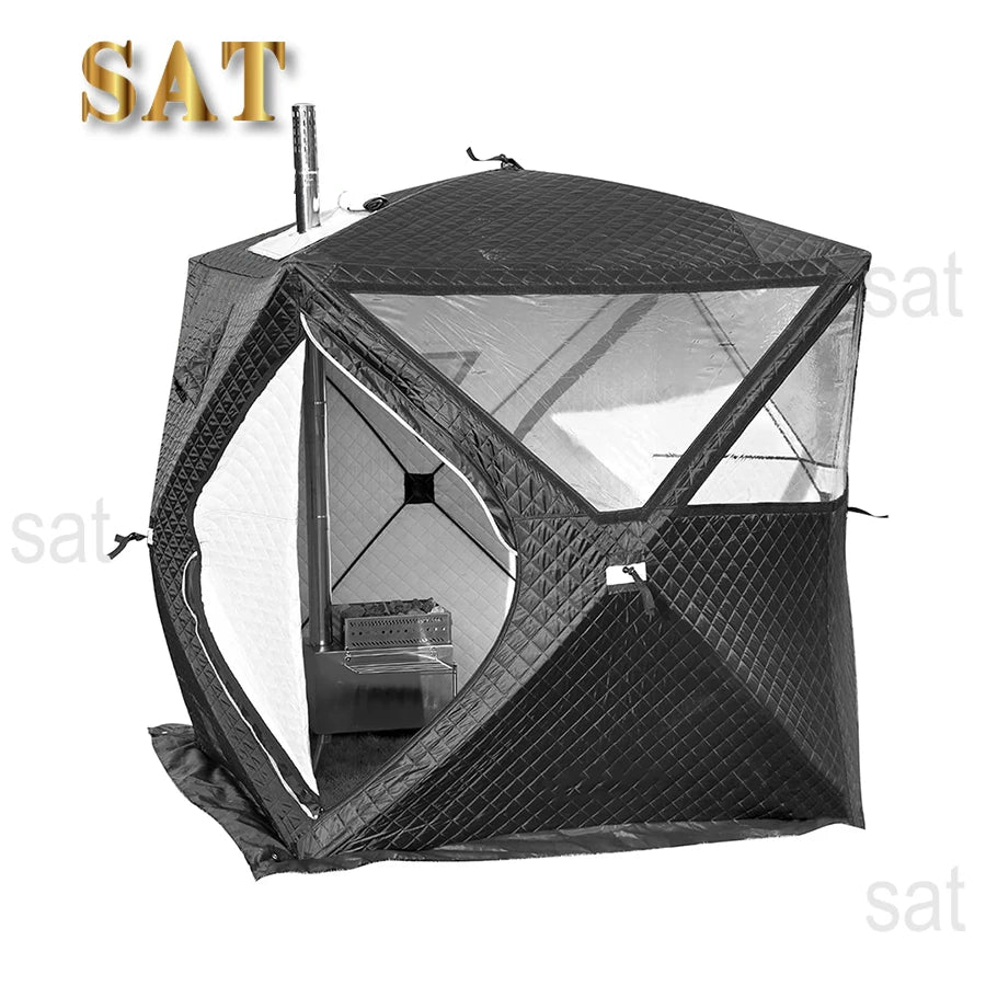 Portable Sauna Tent Three Layer Waterproof  Winter Waterproof Camping Outdoor Winter Steam Tents