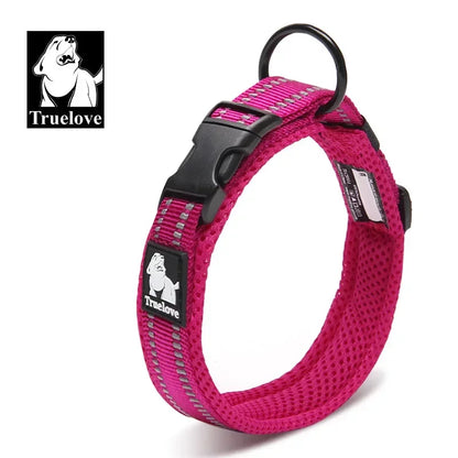 Truelove justerbart mesh-stoppat hundhalsband med 3M reflex
