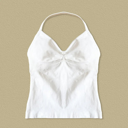 NCLAGEN Seamless Longline Strappy Top Sports Yoga Vest Women Fitness Tank Top Gym Beautiful Open Back Bra Running Workout Halter