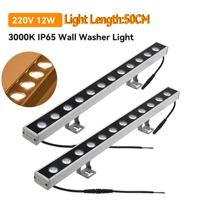 Outdoor Waterproof Wall Lamp Modern Wall Washer LED Lamp Warm White Aluminum IP65 220V Hotel Canteen Balcony Exhibition Light