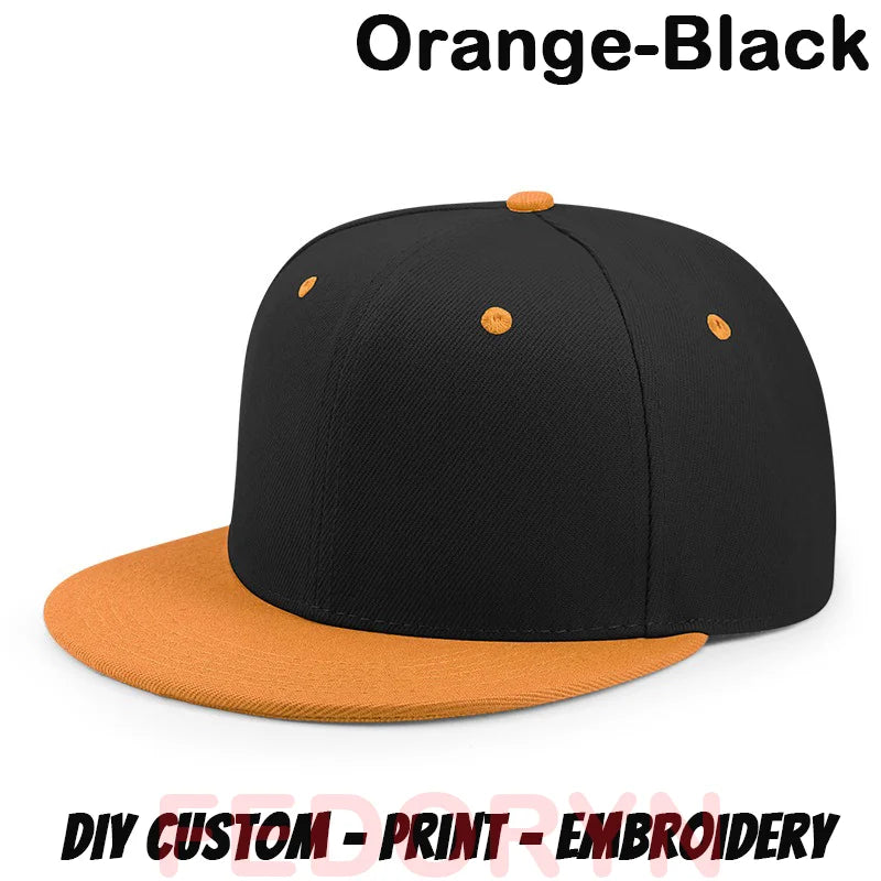 FEDORYN Snapback Keps Splice-Färger Hip Hop – 40 Färger Akryl/Polyester Justerbar Unisex Anpassad Brodyr Tryck Grossist Dropshipping