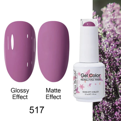 Clou Beaute Gel Nail Polish Neon Brown Royal Blue Red Green Pastal Nude Nail Art Varnishes Gel Lacquer Top Coat UV Gel Nail