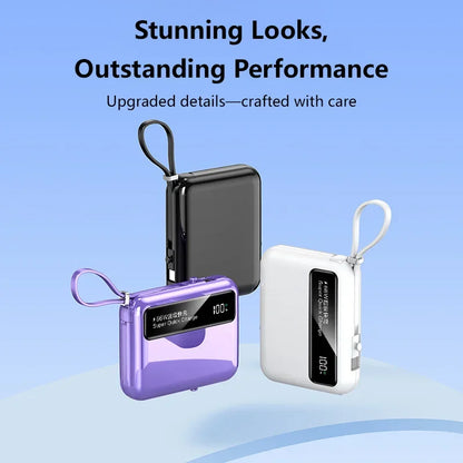 50000mAh Power Bank Comes with data cables Portable Auxiliary Spare External Battery Pack Charger For iPhone Android