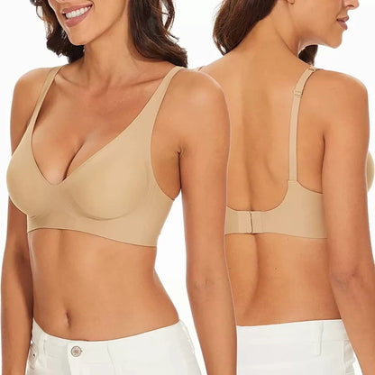 S-4XL Large Size Seamless High Quality Wireless Women's Underwear Small Breast Gathering Beautiful Back Sports Comfortable Bra