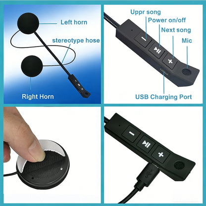 BT5.0 Motorcycle Helmet Headset BT11 Wireless Riding Headphone Anti-interference Motorbike Handsfree Waterproof Stereo Speaker