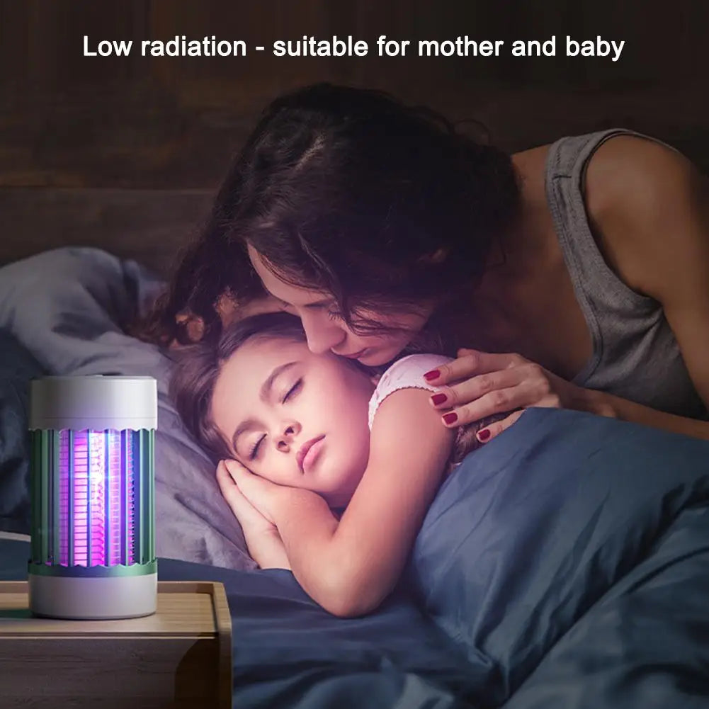 Electric Shock Mosquito Killer Lamp UV Light USB Anti Mosquito Trap For Bedroom Outdoor Camping Use Kills Moths Wasps Gnats