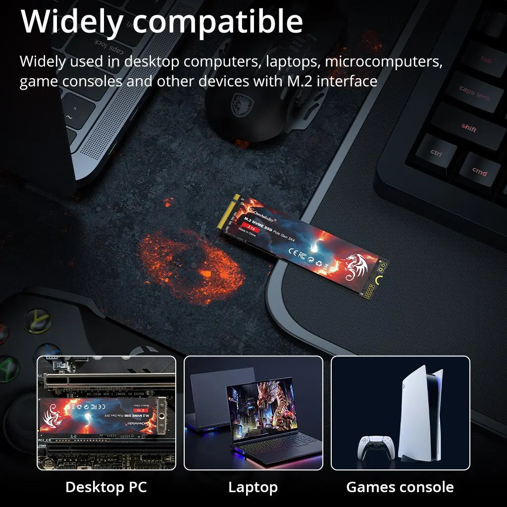 SomnAmbulist SSD M2 NVME 128GB 256GB 512GB 1TB SSD M.2 2280 PCIe 3.0 Internal Solid State Drive For Laptop Desktop Game Console