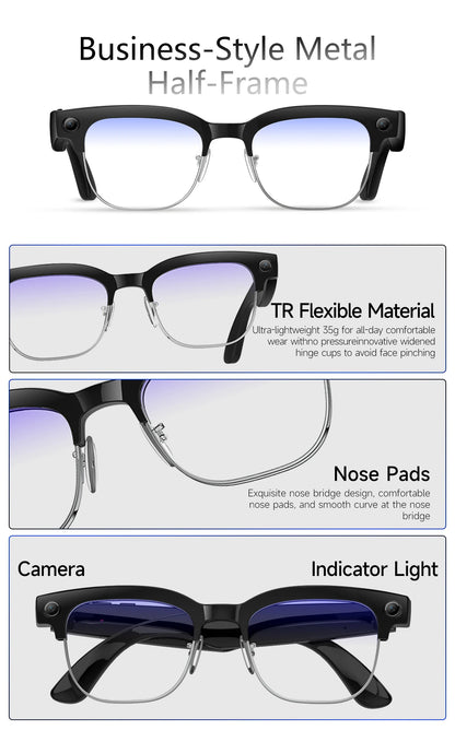 2026 New 4K HD 800W Camera Smart AI Glasses Video Photo Recognition AI Translation Chat GPT Hands-Free Calling Smart Sunglasses