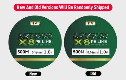 LEYDUN 500m Micro New Fishing Lines 8 Strands Braided PE Japan Smooth Multifilament Line Sea Fishing Carp Fly Wire Line Tool