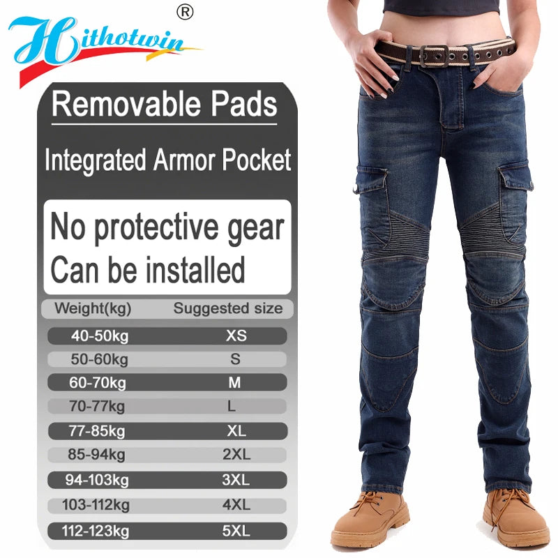 Kevlar Motorcykeljeans för Kvinnor - Blå
