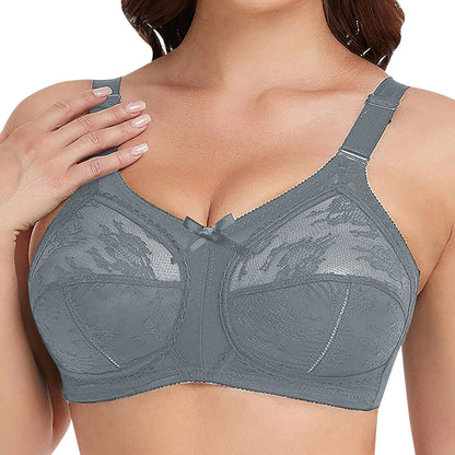 Women's Plus Size Bra Floral Lace Full Coverage Sexy No Steel Ring Bra Wrap Chest Sleeping Underwear Seamless Bras For Woman