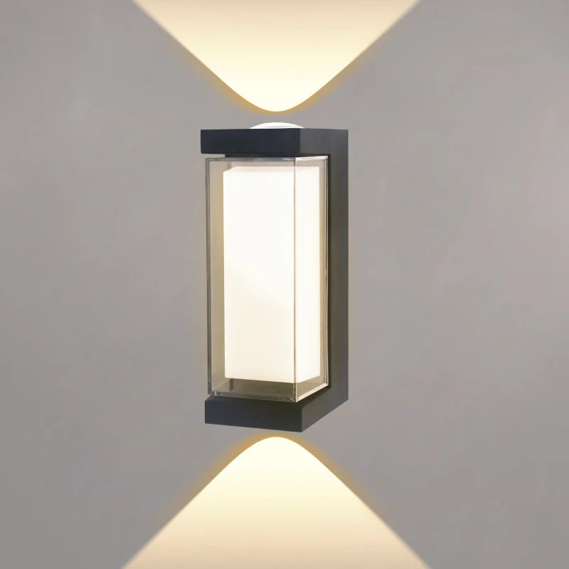 LED Vägglampa Upp & Ner Ljus – Vattentålig, Inne & Ute, AC 85–265V, 8 Stilar