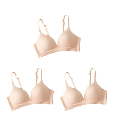 Fenlandwell bygelfri bh dam 3-pack – djup V-ringning och fasta kupor