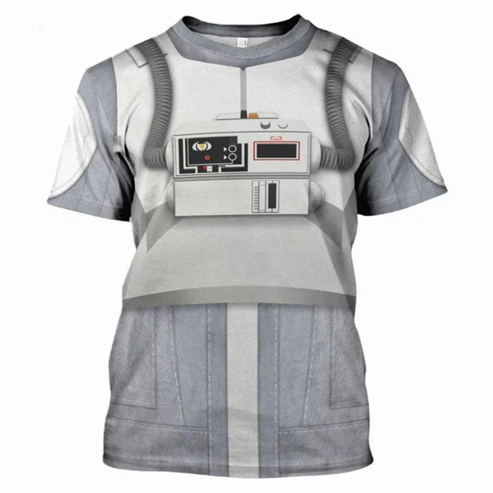 Fashion Men's T-Shirts Darth Vader Cosplay Summer 3D Printed Short Sleeve Street Casual Comfortable Quick-Drying Men's Clothing