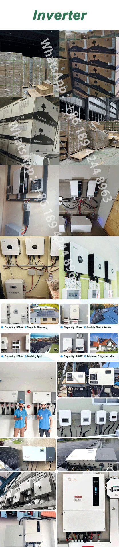 Komplett Off-Grid Solcellssystem 6–36kW med Batterilagring – Growatt/Deye/Solis, Skräddarsydd Lösning för Hem & Fastighet
