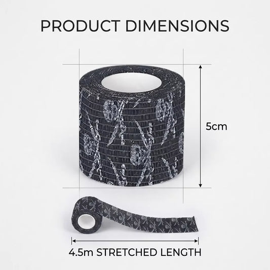 YUELONG Tatueringsgrepp-bandage 3/10/16-pack – Självhäftande Halkfritt 5 cm x 4,5 m 16 Färger & Mönster för Maskin & PMU 2026