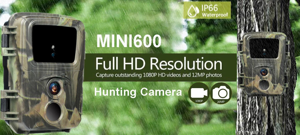 PR300C 20MP HD Infrared Hunting Trail Camera for Wildlife Observation Orchard Monitoring Waterproof Game Videos Camera