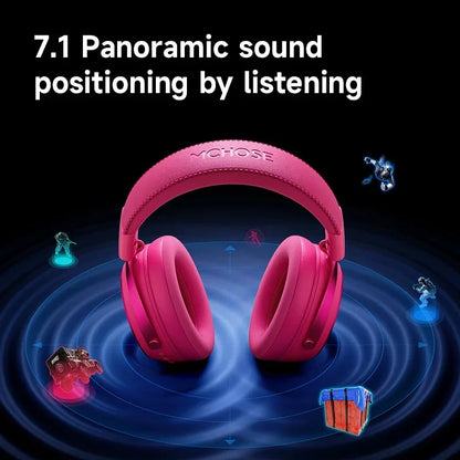 MCHOSE X9 Wireless Headworn Game 7.1 Headset Bluetooth 2.4G Three Mode 53mm Aluminum Foil Polymer Diaphragm ESports Gift Headset