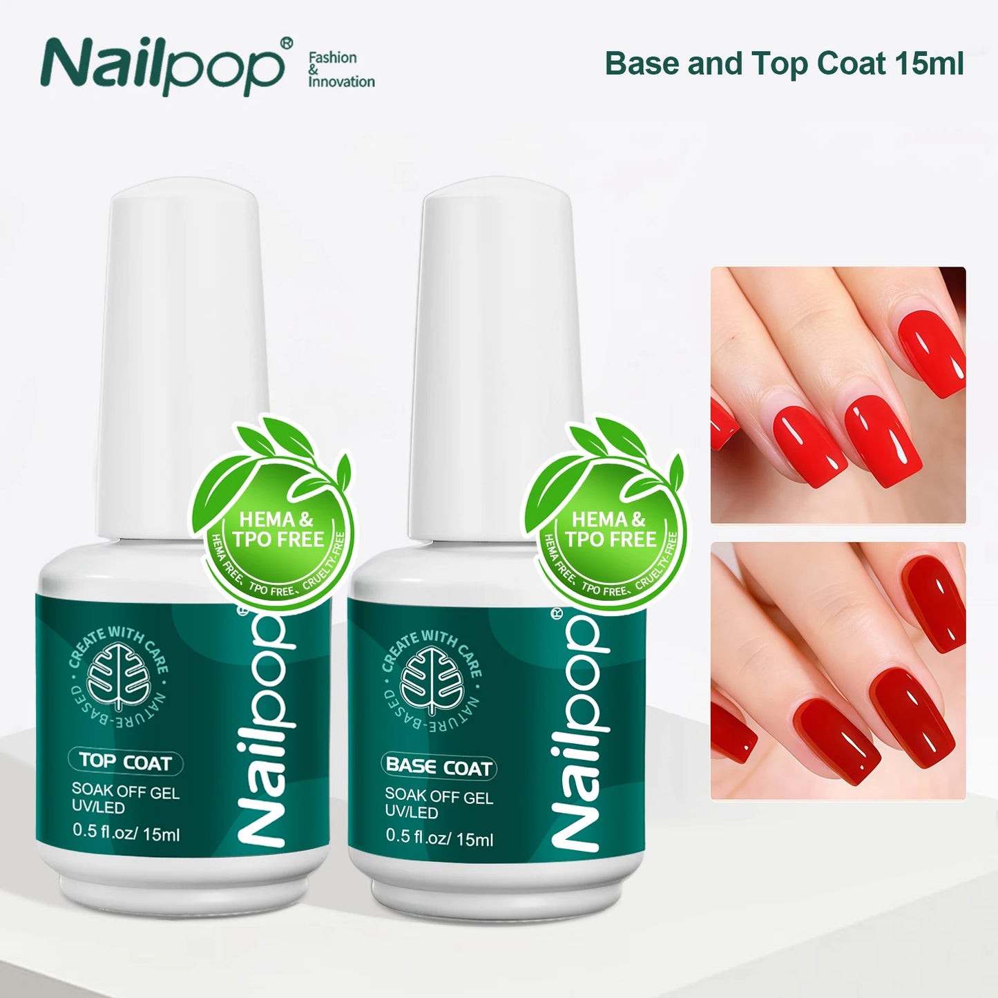 NAILPOP Nail-Primer And Nail Prep Dehydrator 15ML Nail Polish Soak Off UV/LED Base Primer Gel First Nails Gel for Manicure Tools