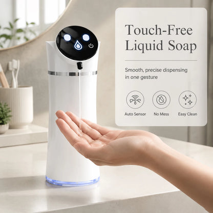USB Rechargeable Automatic Foam Soap Dispenser Infrared Sensor 3 Speed Adjustable Touchless Hand Wash Pump for Bathroom Kitchen