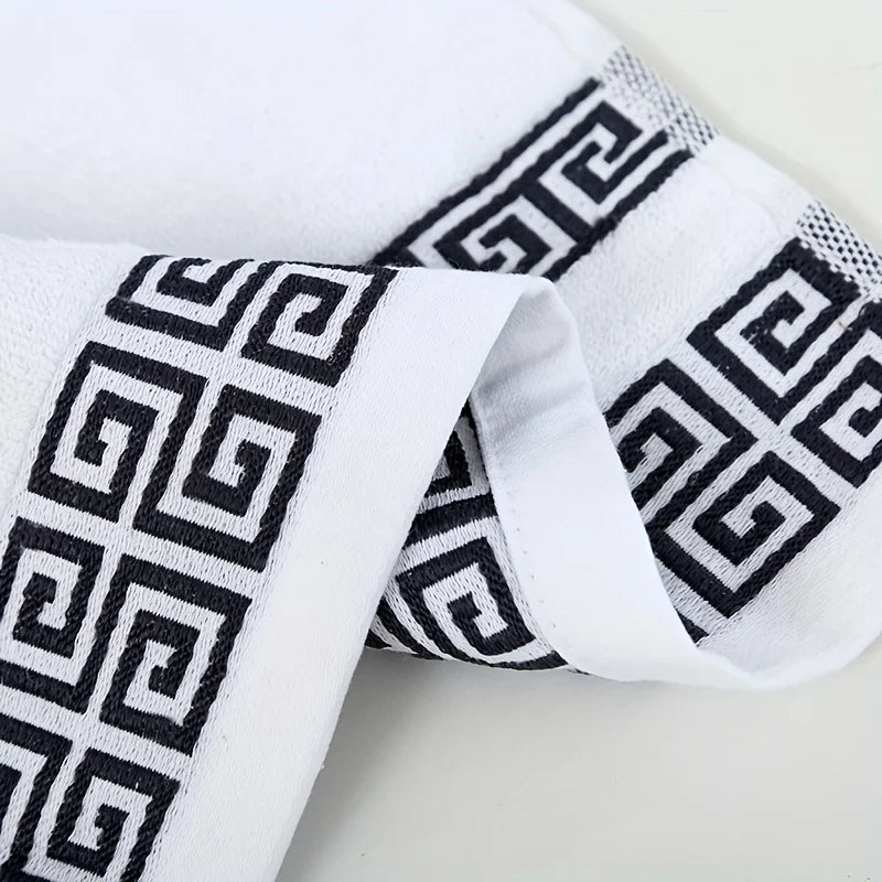1/5/10pcs Black Cotton Towels Cover 34x74cm/70x140cm Embroidered Hotel Quality Bath Towel for Adults Christmas Gift Face Towels