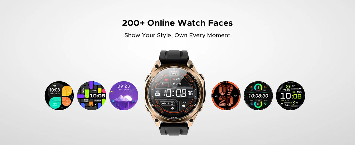 DOOGEE Anywise W1 AI Smart Watch GPS 1.43" AMOLED Display 24Hrs Health Monitoring 5ATM Water Resistance Waterproof Sport Watch