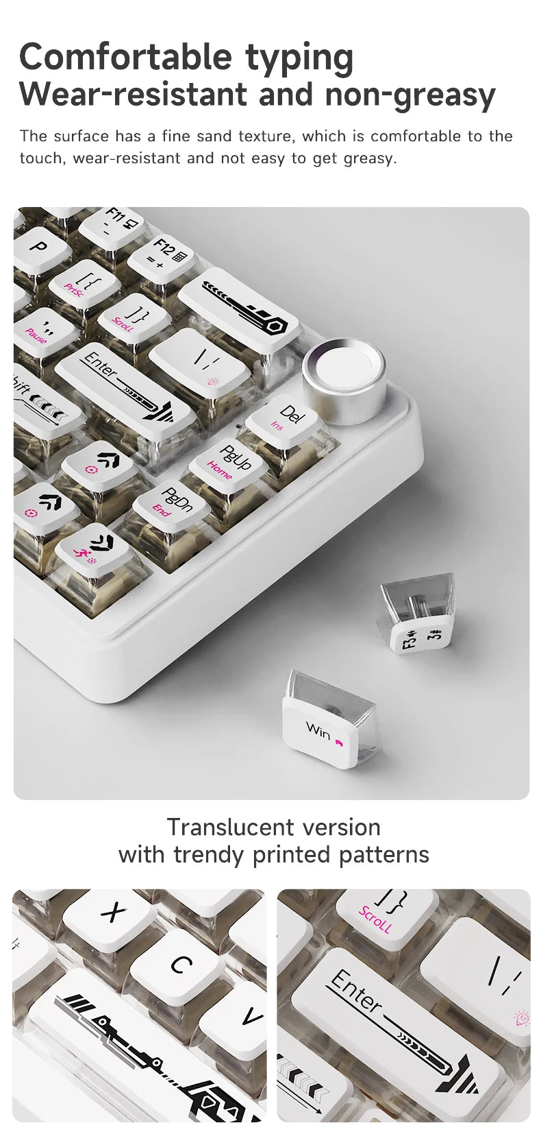 AJAZZ AK690 mekaniskt USB-tangentbord med 68 tangenter – engelsk layout