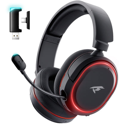 Picun G2 Trådlöst Gaming Headset – Bluetooth 2.4GHz 7.1 Surround 5ms ENC 100h 1000mAh AAC CE/FCC/RoHS PS4 PS5 PC Switch