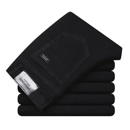 Tunna stretchiga denimjeans för män