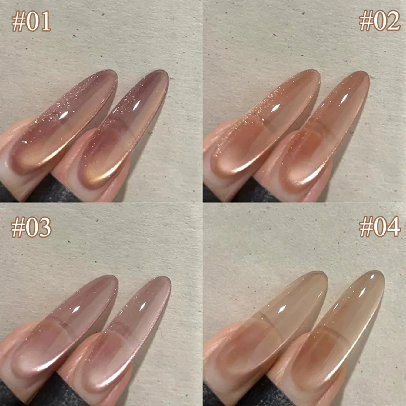 1-12pcs SHAKA Autumn Tanhua Cat Eye Pink Transparent Color Gel Nail Polish 2026 New Simple And Generous Halloween Nail Gel