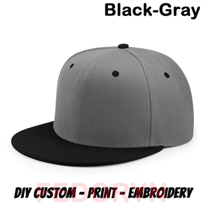 FEDORYN Snapback Keps Splice-Färger Hip Hop – 40 Färger Akryl/Polyester Justerbar Unisex Anpassad Brodyr Tryck Grossist Dropshipping