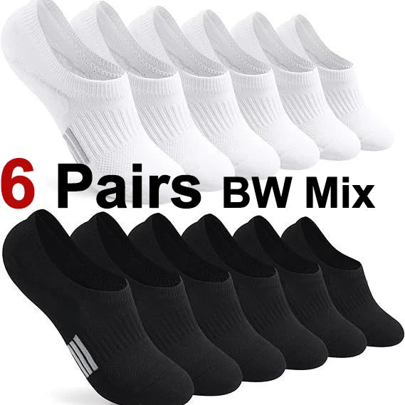 6/12 Pairs Women Breathable Mesh Invisible Ankle Socks Summer Lightweight Breathable Elegant Solid Color Sports Leisure Socks