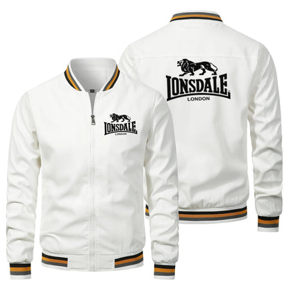 Herr Baseballjacka med V-ringning och Dragkedja – Casual Sportjacka för Vandring och Friluftsliv, S–5XL