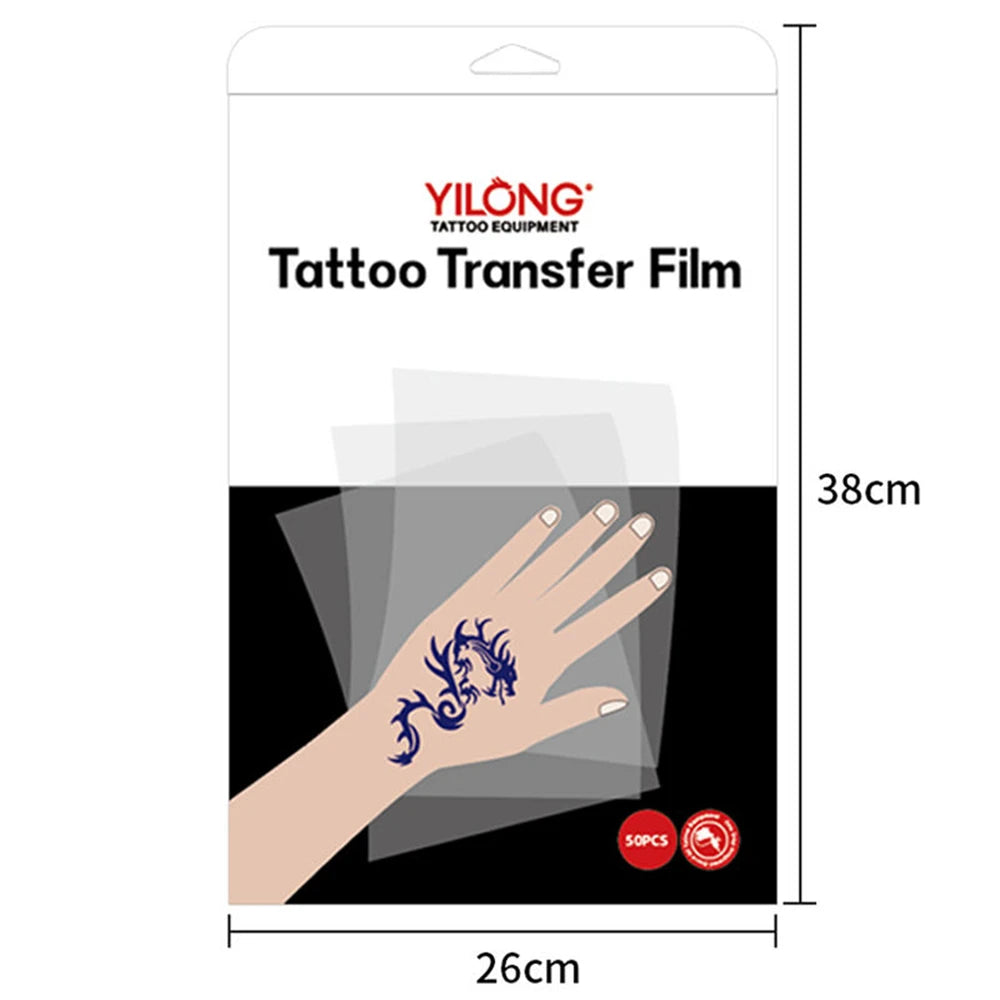 50pcs Clear Pattern Thermal Tattoo TransferTransparent Tattoo Transfer Paper Tattoo Stencil  Film Paper Stencil Accessories