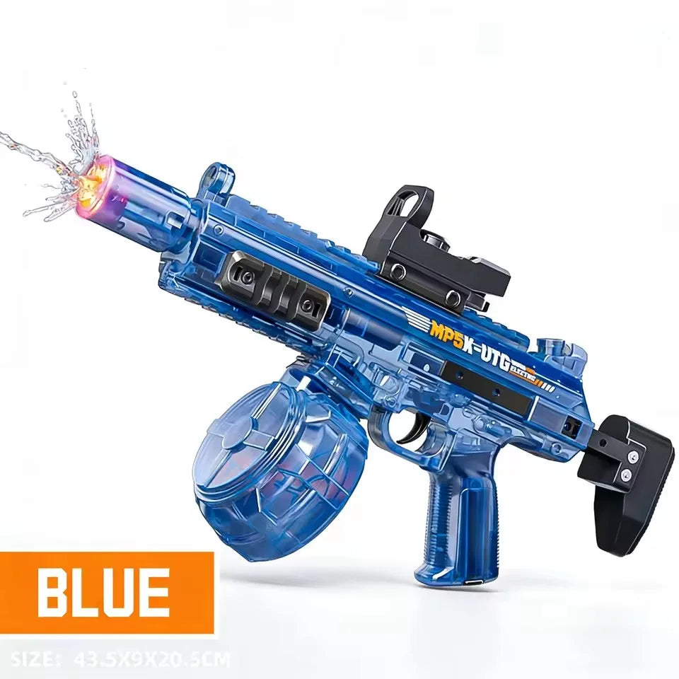 Elektrisk vattenpistol med automatisk funktion, rekyl och lampor