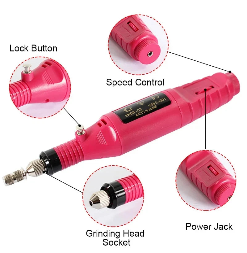 Poly Gel Extension Tool Set Professional Gel Nail Polish Kit With UV LED Nail Lamp Dryer And Electric Nail Drill Machine