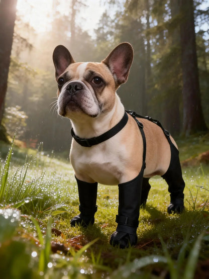 Waterproof Dog Boots Anti-Slip Dog Shoes Pet Paw Protector Dog Rain Booties Dog Outdoor Sock Shoes for Walking Running Hiking