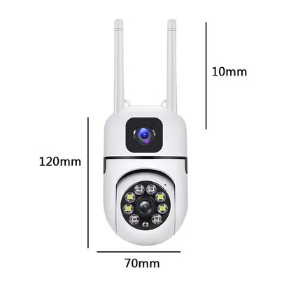 WiFi IP Camera Security Protection Dual Lens Dual Screen Wireless Indoor Monitor Auto Track PTZ CCTV Video Surveillance V380 Pro