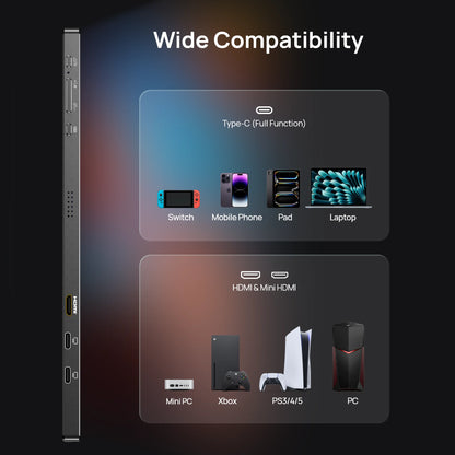 ARZOPA 16.1'' 100% SRGB 1080P FHD Portable Monitor IPS Screen Second Monitor External Display Z1C