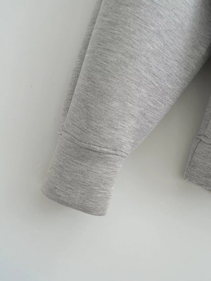 HH Autumn Winter Women's Zipper Hoodie Coat High Street Double Pockets Oversize Jakcet Loose Sweatshirts Outerwear Top