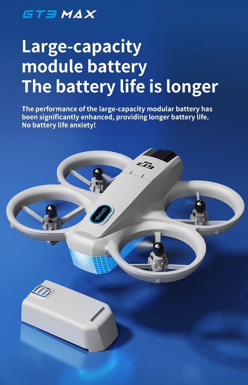 GT3 MAX Mini Drone 5G 8K GPS HD Aerial Photography Dual Cameras Quadcopter with Dynamic Lighting Optical Flow UAV Toys Gifts
